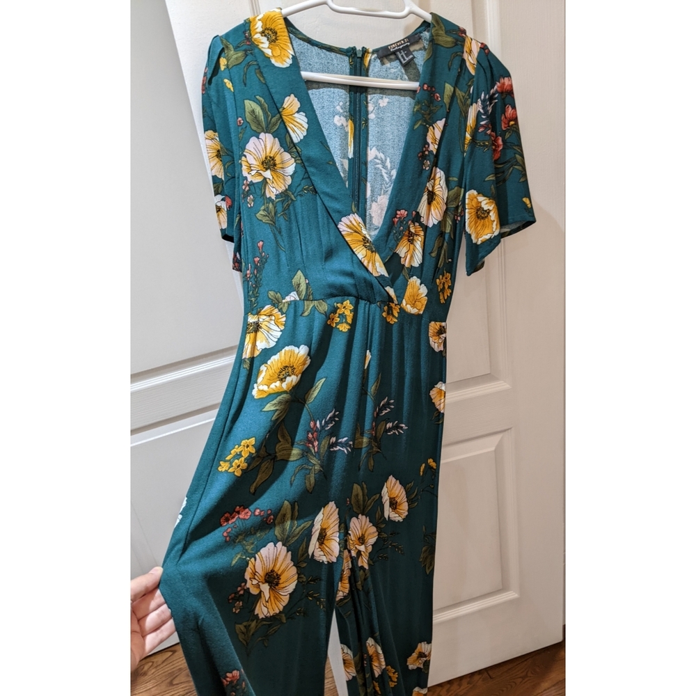 Floral t-shirt jumpsuit